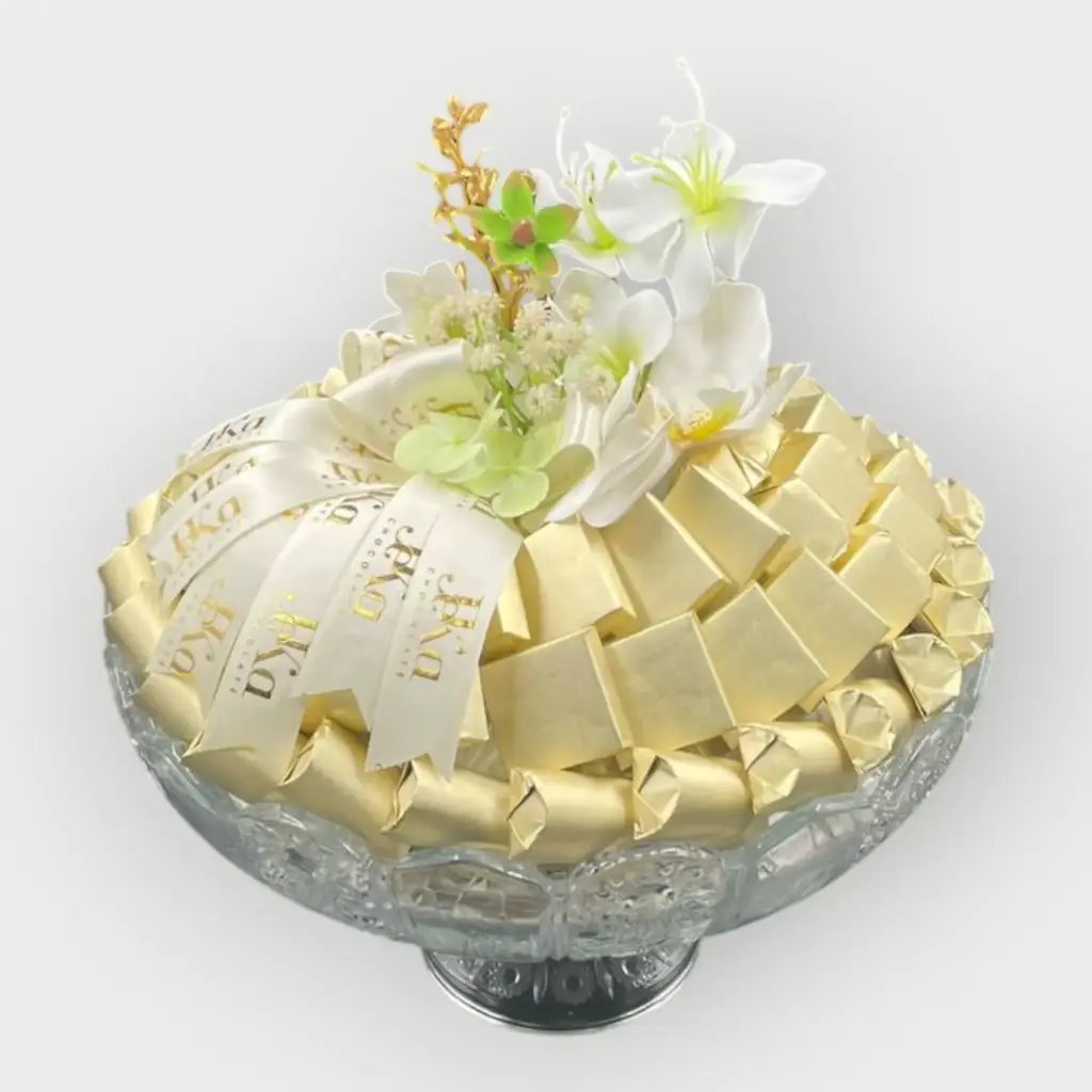 صينية كريستال مغلف 1052 جرام