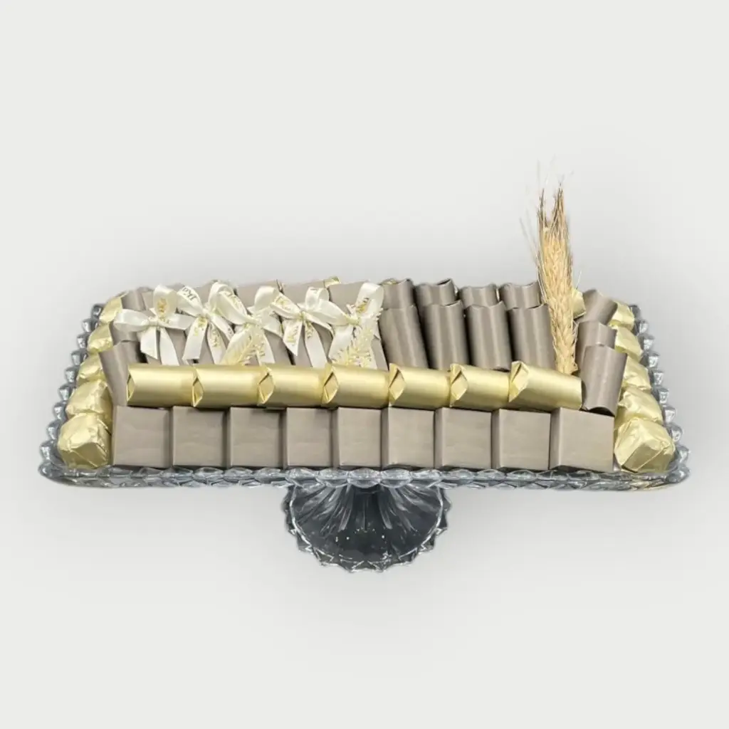 صينية كريستال مغلف 910 جرام