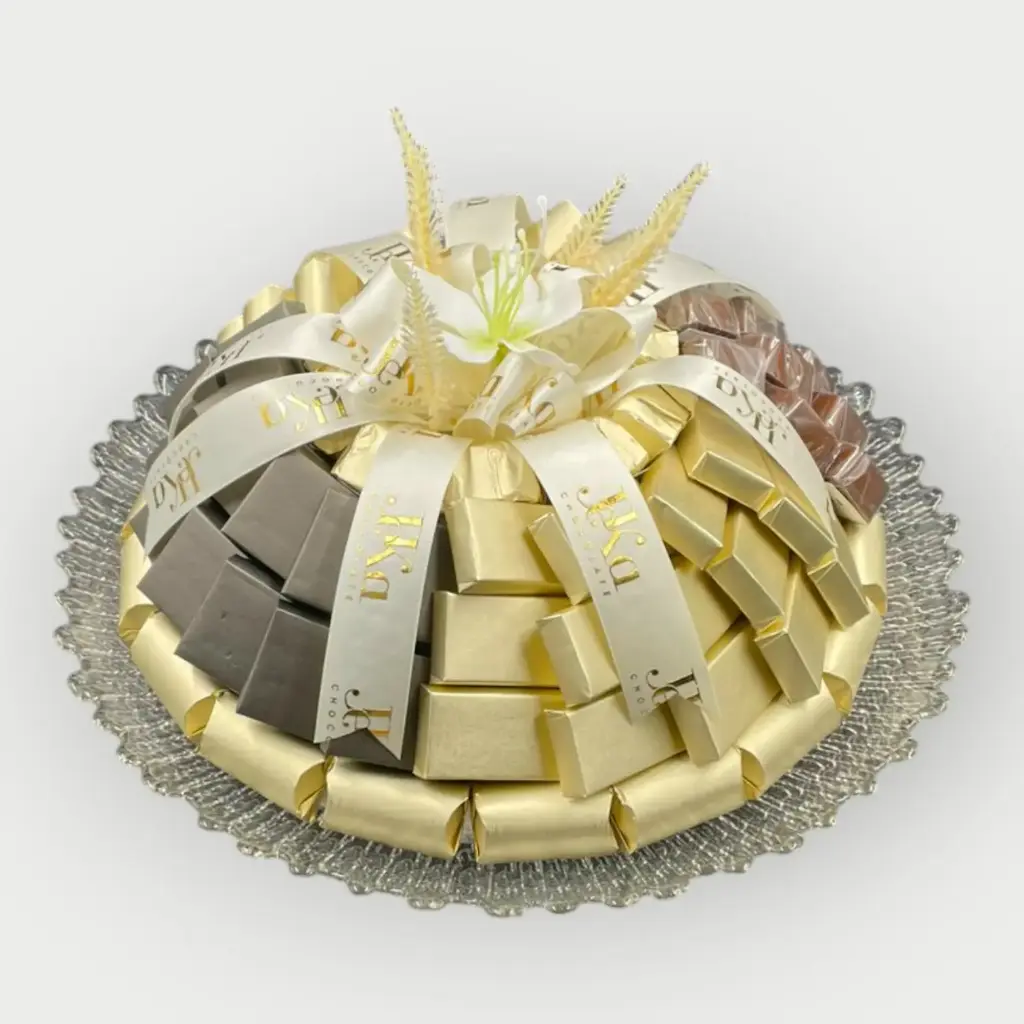 صينية كريستال مغلف 1200 جرام