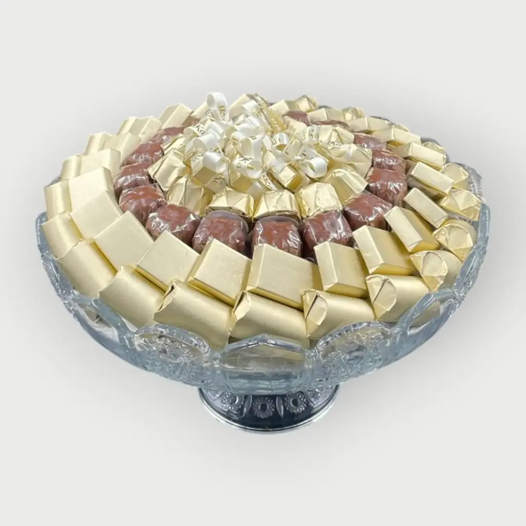 صينية كريستال مغلف 1150 جرام