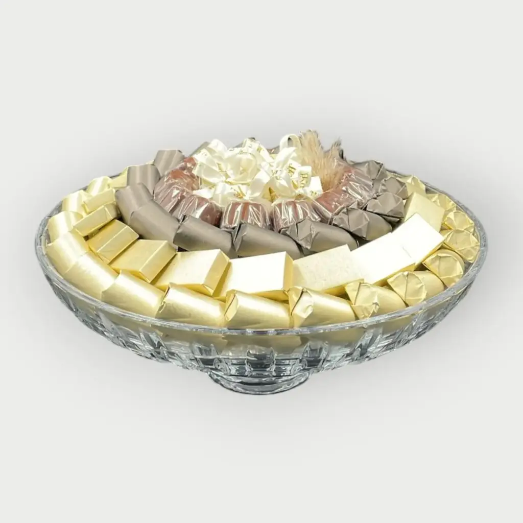 صينية كريستال مغلف 1105 جرام