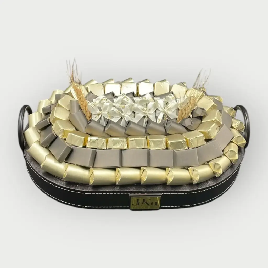 صينية جلد مغلف 1270 جرام