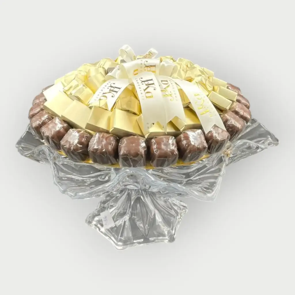 صينية كريستال مغلف 984 جرام