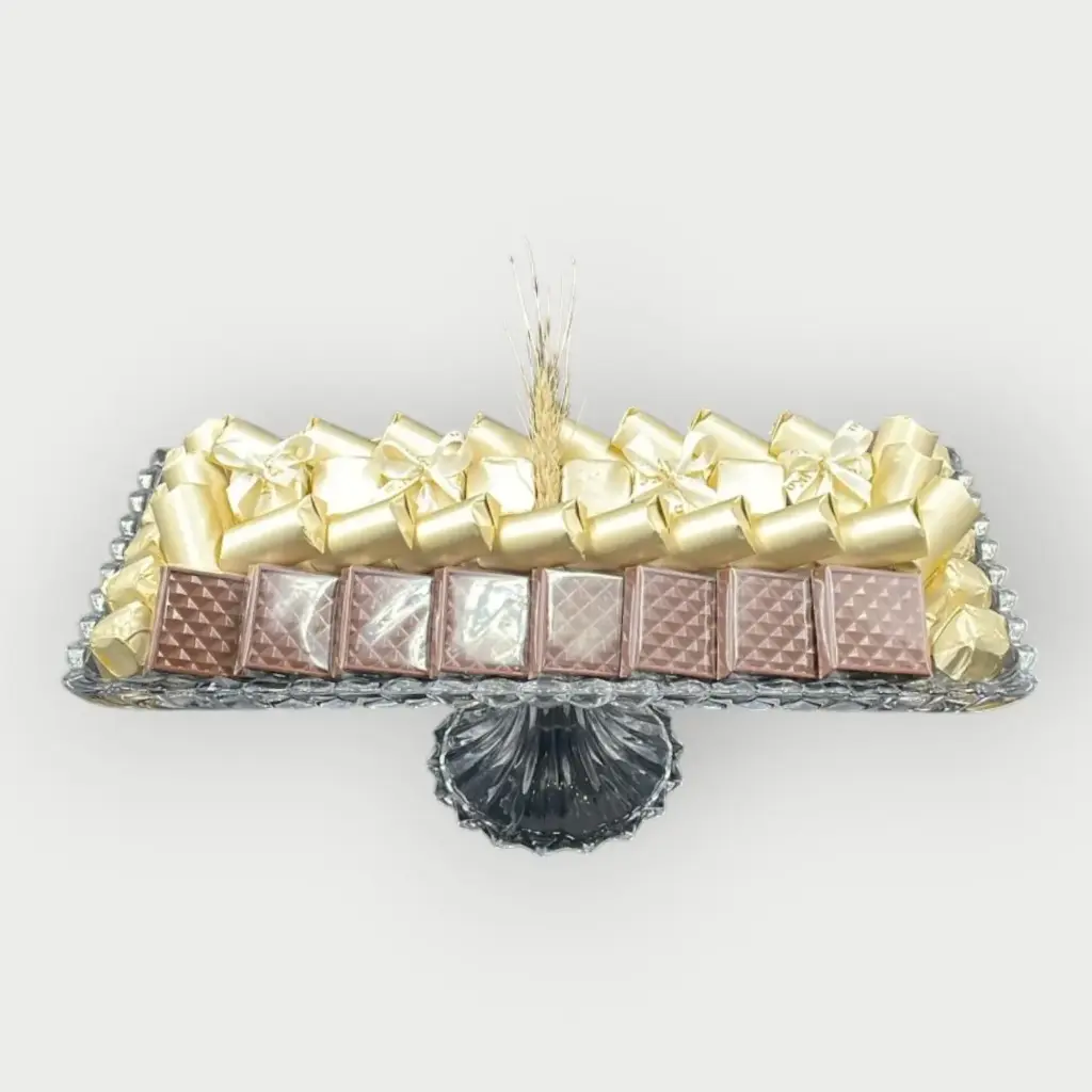 صينية كريستال مغلف 825 جرام