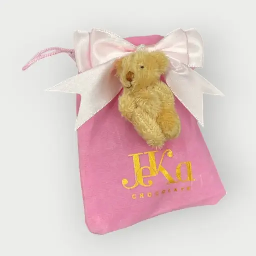 [23586] توزيعات قماش وردي 2 حبة اكسسوار جاهز